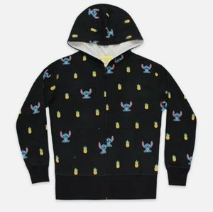 XXL Black Disney Stitch zip up hoodie 2X